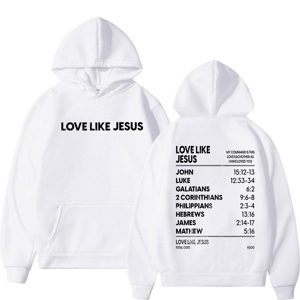Křesťanská láska jako Ježíš Biblický verš Mikiny Pánské Dámské Oblečení Móda Harajuku Mikiny Fleece Ležérní Dlouhý rukáv Pulovr