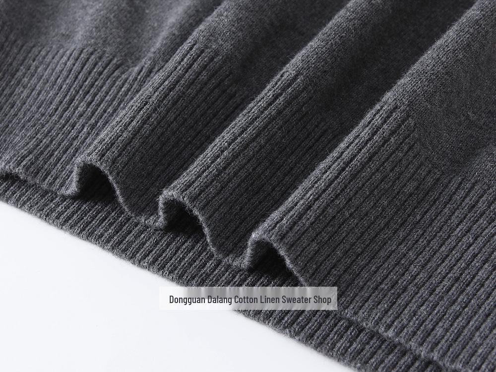 Gilet a Maglia Senza Maniche in Cotone, Girocollo, Lavorazione a Maglia Tinta Unita - Autunno/Inverno