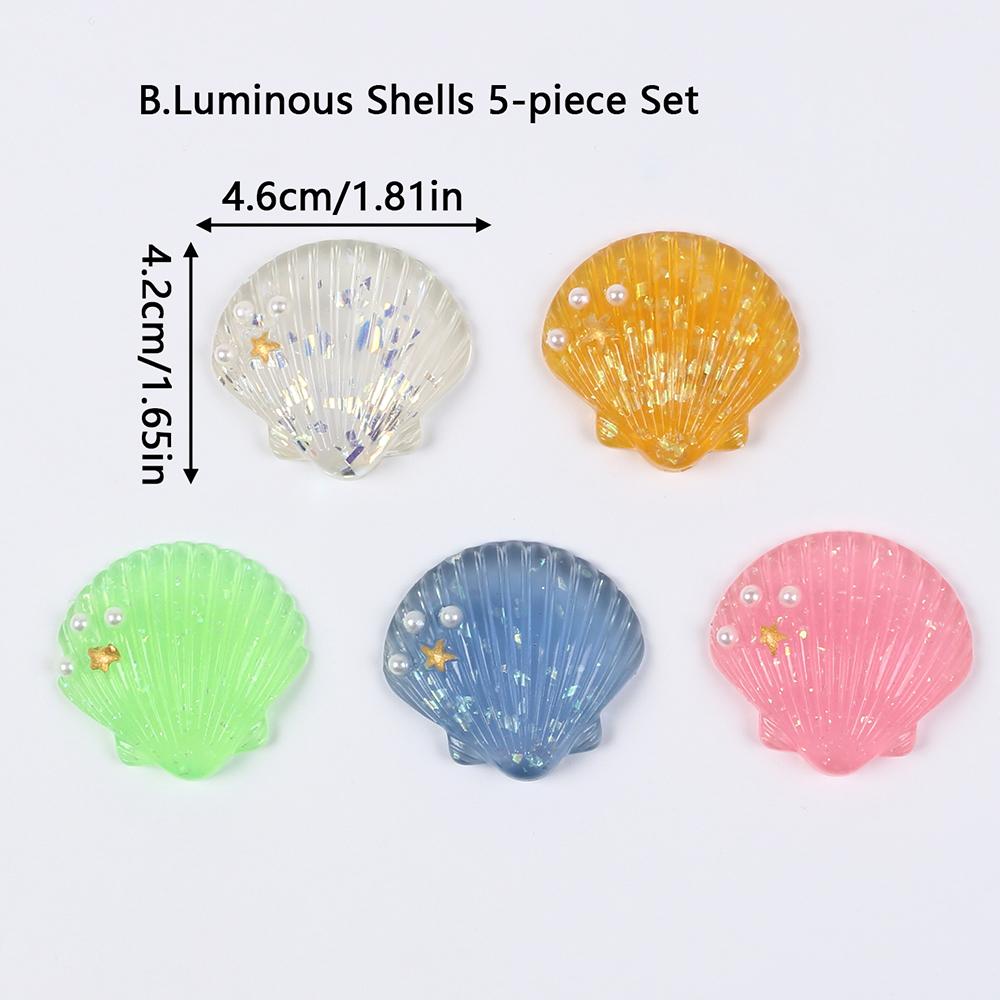 Shell Starfish Cake Decoration Resin Ocean Themed Cake Topper for Birthday Party Baby Shower Wedding Cake Decor