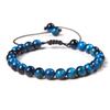 Natural Stone 6mm Beads Bracelet Adjustable Rope String Braided Bracelets For Women Men Amethysts Red Agates Lava Beaded Bangles