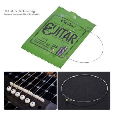 Orphee TX-1 Corde unique de rechange pour guitare folk acoustique 1ère corde électronique (.010) Paquet de 10 riches en glucides