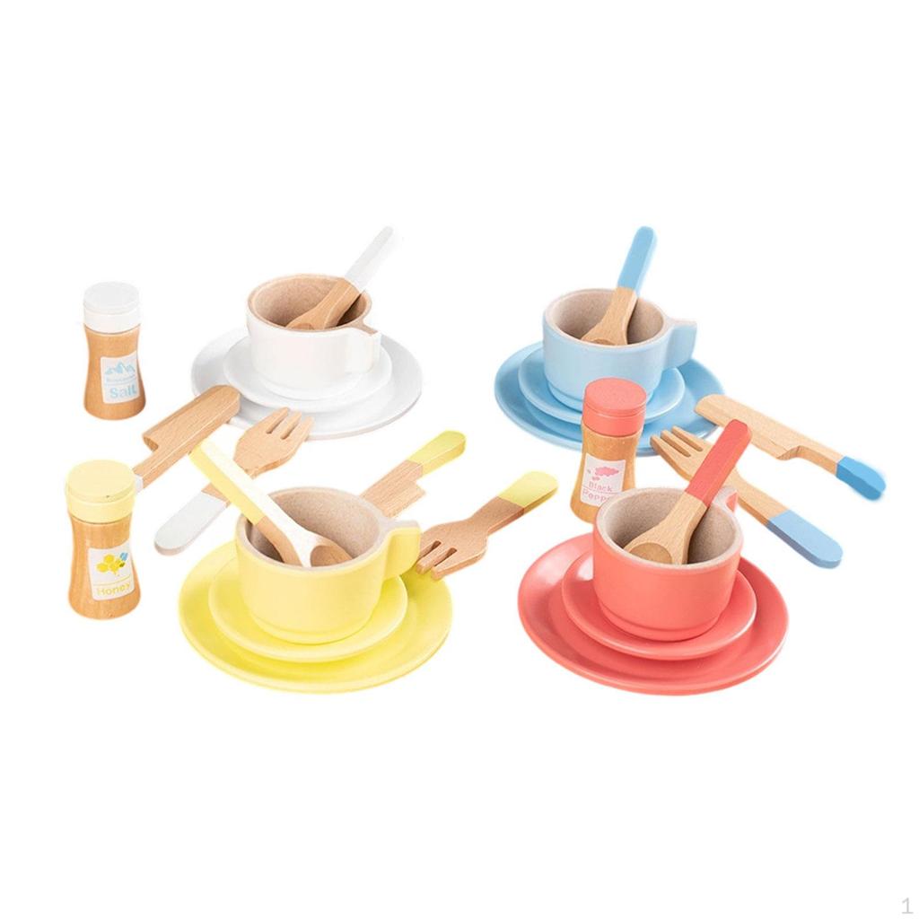 Children's Tea, Afternoon Tea Game, Wooden Cups, Educational Kitchen Accessories, Toys