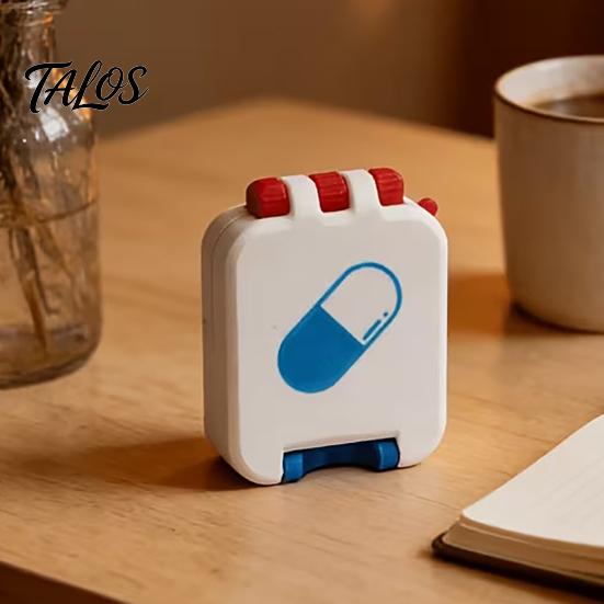 Portable Pill Organizer Box, Small Travel Medicine Organizer, Moisture-proof Moisture Proof Case Pocket Tablet Case, for Daily Health Supplements