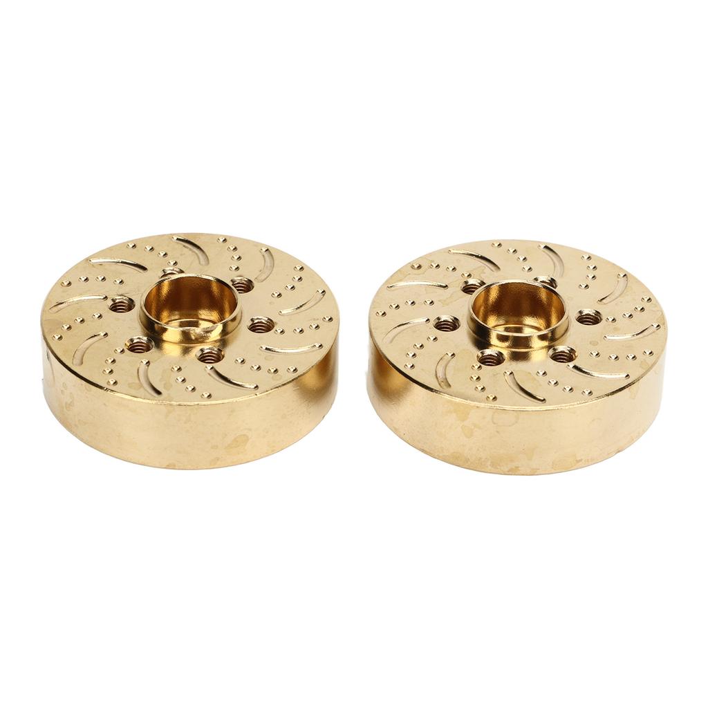 2Pcs Brass Wheel Weights 1.9 2.2in RC Crawler Car Hex Hub Adapter Model Upgrade Parts