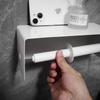 Cmaos Wandmontierter Doppelrollen-Toilettenpapierhalter mit Haken