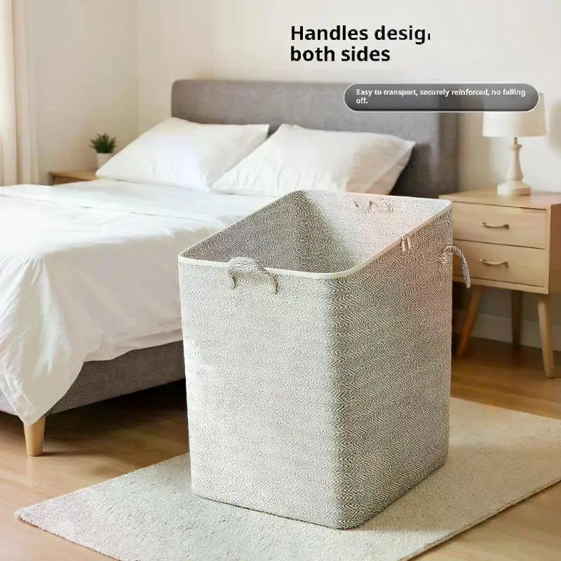 Boîte de Rangement pour Vêtements Grande Taille 220L avec Couvercle Grand Panier à Linge Sac Organisateur pour Bébé Pliable