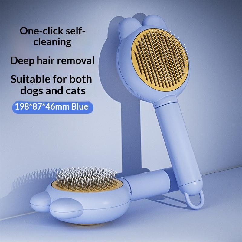 Self Cleaning Pet Grooming Brush Reduce Household Shedding Hair Remover Comb for Dogs Cats Pet Owners
