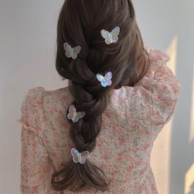 Buntes Meerjungfrauen-Schmetterlings-Haarnadel- und Entenschnabel-Clip-Set