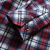 Men Winter Fleece Thickened Plaid Stand Collar Long Sleeve Business Casual Shirt