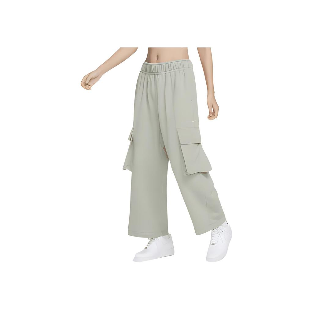 Nike Sportswear Oversized Logo Comfortable Fashion Work Pants Women Pants Horizon-Green FV7513-370