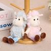 Cute Cartoon Plush Sheep Keychain Soft Fluffy Fabric Bag Charm for Women Girls Backpack Pendant Creative Gifts
