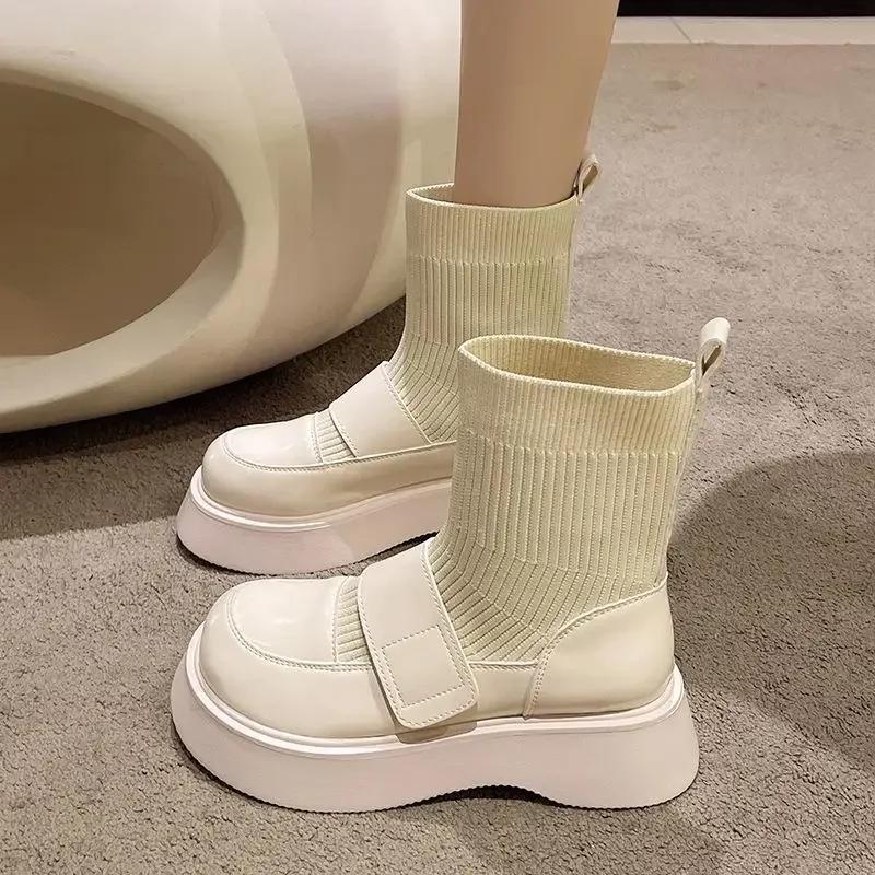 Fashion New In Woman Short Shoes Autumn Ankle Boots for Women Elastic Comfortable and Elegant On Offer Winter 2024 High Quality Booties