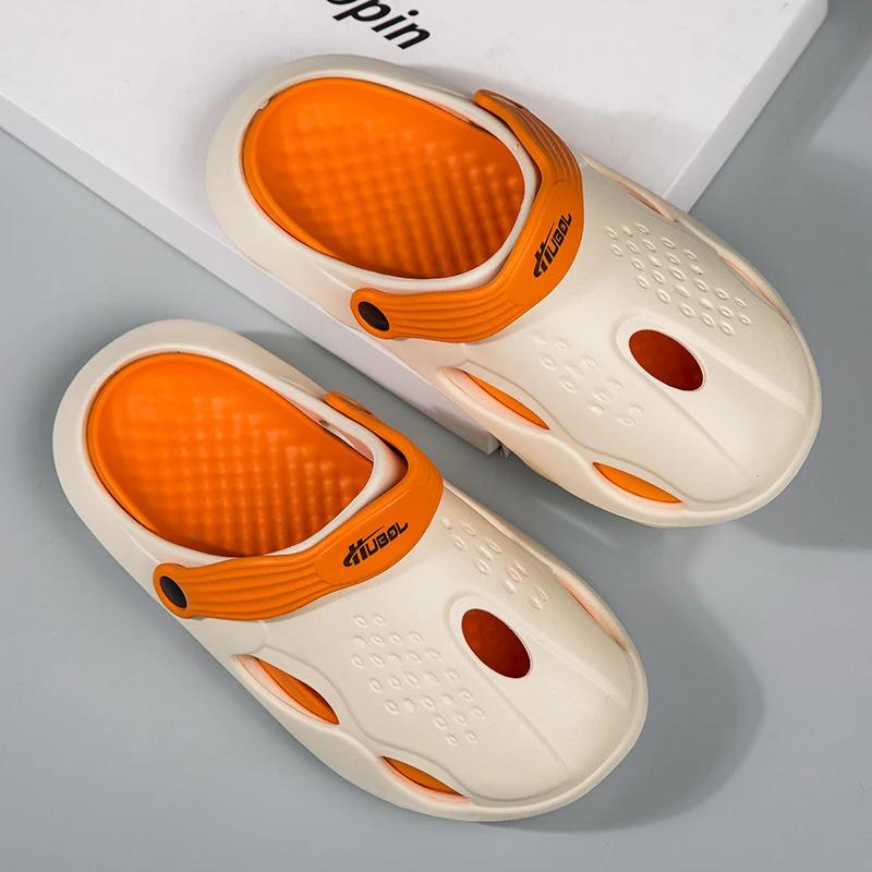 Modische Wassersandalen für Herren Weiche Bequeme Dicke Sohle Sandalen Strandschuhe Abriebfest Innen- und Außenbereich Badezimmer Unisex Herren