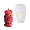 92MF Rose Flower Cylinder Silicone Molds for Candle Soap Home Decoration