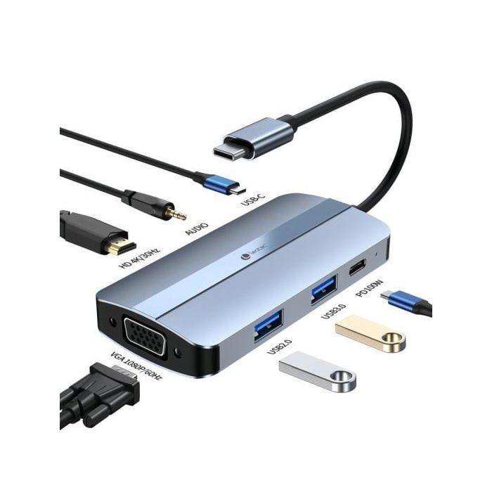 Dokovací stanice LEOTEC 7v1 1USB-C PD100 1USB3 0 1USB-C 1USB2 0 1HDMI