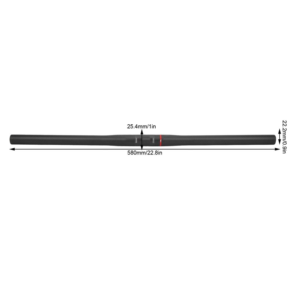 Carbon   Folding Bike Straight Handlebar 25.4x580MM Bike Cycling Accessory