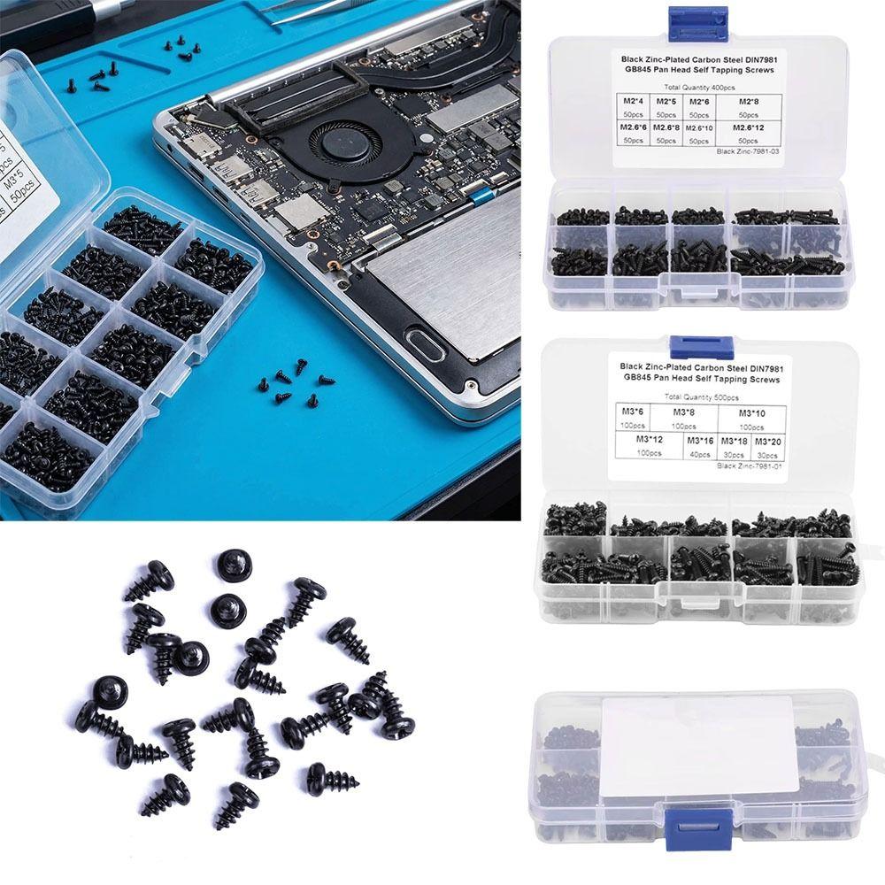 400pcs/500pcs Cross Recessed Head Self Tapping Screws Carbon Steel Laptop Screws  Laptop Repair