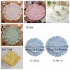 Solid Color Ruffled Placemat Cotton Table Napkin Cloth Practical Round Napkin  Dining Table