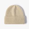Cross-Border Soft Double Layer Pullover Bare Plate Knitted Warm Dome Hat Acrylic Beanie