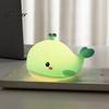 Eye Friendly Bedside Lighting Cute Whale Silicone Touch Night Light, USB Rechargeable Lamp with Portable Animal Light 3 Brightness & Remote