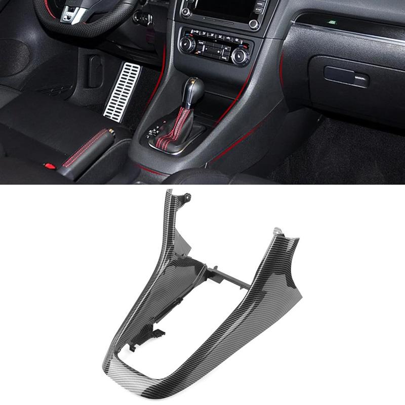 5K0863680 Moldura da Console Central Estilo Fibra de Carbono Painel da Alavanca de Câmbio Moldura de Acabamento Peças Automotivas Para Volkswagen VW Golf MK6 2009-2013