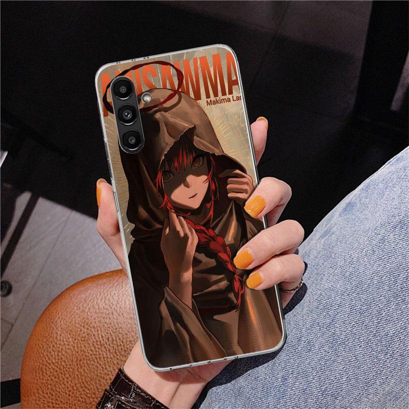 C-Chainsaw Mans Makima Phone Case For Samsung Galaxy A17 A16 A15 A14 A13 A57 A56 A55 A54 A53 A37 A36 A35 A34 A33 A26 A25 A24 A23