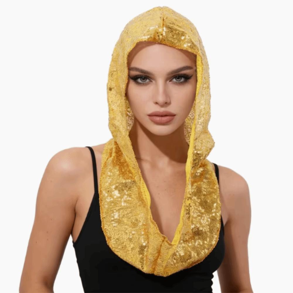 Sequin Pullover Hat Polyester Hooded Headscarf New Glitter Turban Sport
