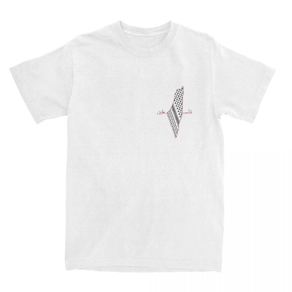 

Keffiea Palestine Scarf T Shirt Beach Palestine Map Vintage T Shirts Cotton Harajuku Tshirt For Couple Short Sleeve Top Tees S