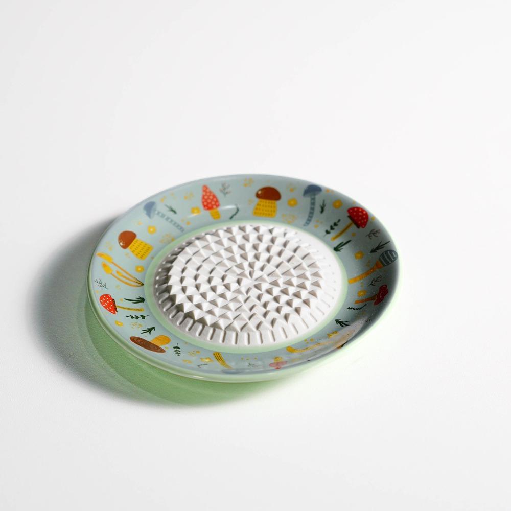 Grattugia Manuale in Ceramica per Zenzero Grattugia Antiscivolo per Frutta Ciotola Schiaccia Zenzero Preparazione Pasti