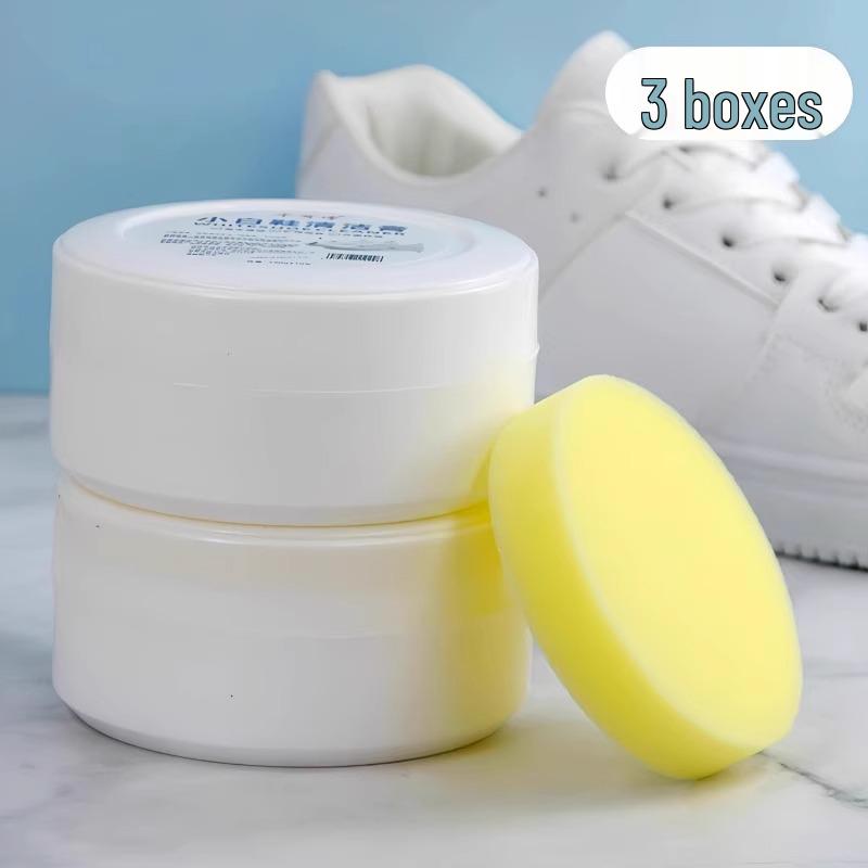 Shoe Whitening Kit: No-Wash Cleaner, Stain Remover, Cleaning Wipes, Brush, and Cream