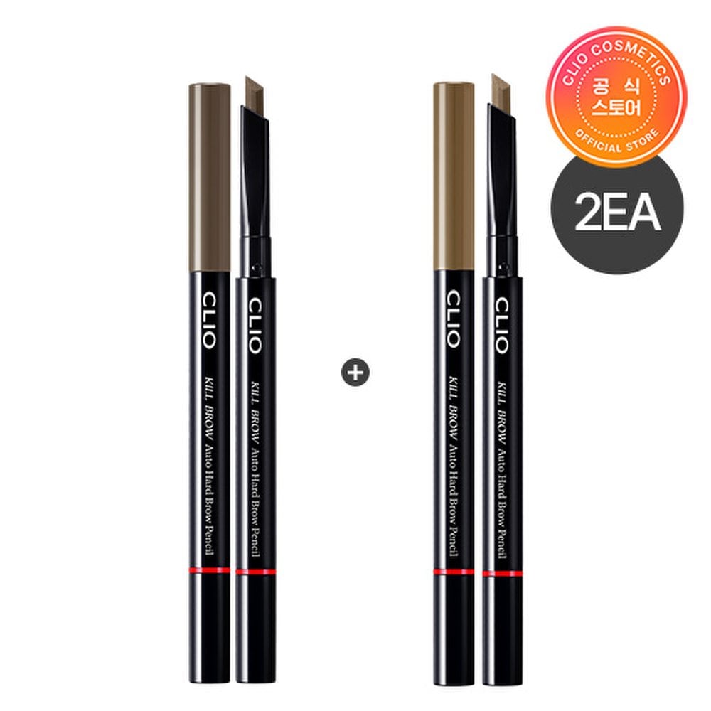 

[1+1/ NEW COLOR] Killbrow Auto Hard Brow Pencil 001 Natural Brown / 006 Top Gray