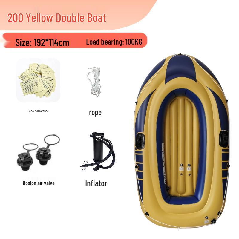 Durable Outdoor Inflatable Kayak: Fishing Boat with Thickened Wear-Resistant PVC