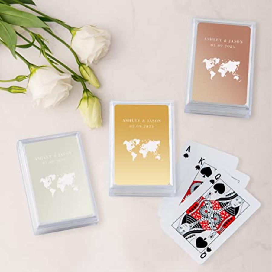 

Настраиваемые металлизированные игральные карты с принтом для любителей путешествий и искателей приключений. Идеально подходят для игр в дороге, вечеринок и развлечений. United States