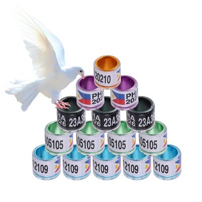20 stuks 8 mm PHA 2025/2026 Duiven Pootringen Aluminium Plastic Vogel Papegaai Identificatie Pootring met Nummer Vogel Draagbenodigdheid