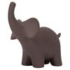 Ceramic Elephant Figurines White Brown Nordic Abstract Modern Art Home Living Room Bookshelf Decoration Office Desktop