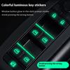 Car Interior Luminous Button Stickers Window Switch Glow