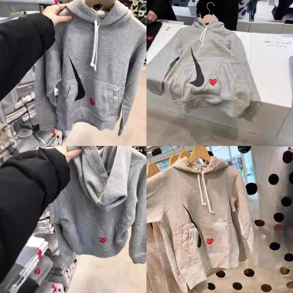 Chuan Jiu 2024 A/W Couple's Heart Hoodie Pullover with Stand Collar & Zipper