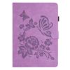 For Samsung Galaxy Tab S11 Case Card Holder Stand Butterfly Floral Imprinted Leather Tablet Cover