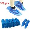 100 Pcs Waterproof Medical Boot Covers Plastic Disposable Shoe Covers Overshoes Shoe Protector Shoe Cover Water Proof Shoes