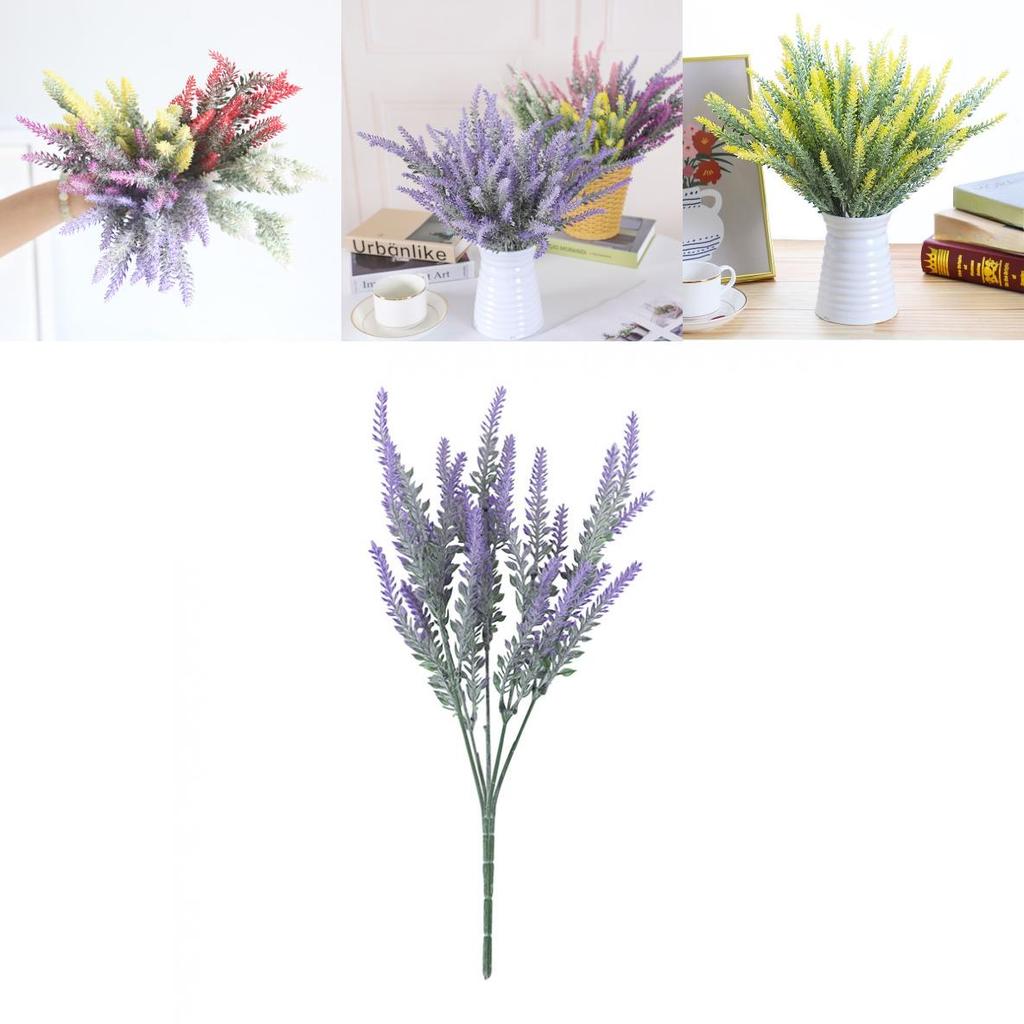 Flocked Lavender Artificial Blooms With 36cm Height For Wedding Venue Decoration And Photography