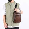 PU Leather Sling Shoulder Bag Solid Color Male Crossbody Bag Backpack Men's Chest Bag  Daily