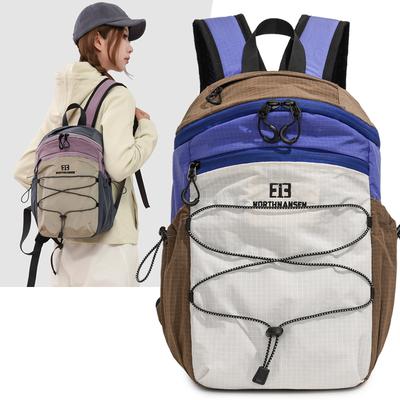 Women's Large Capacity Backpack Color Block Student Schoolbag
