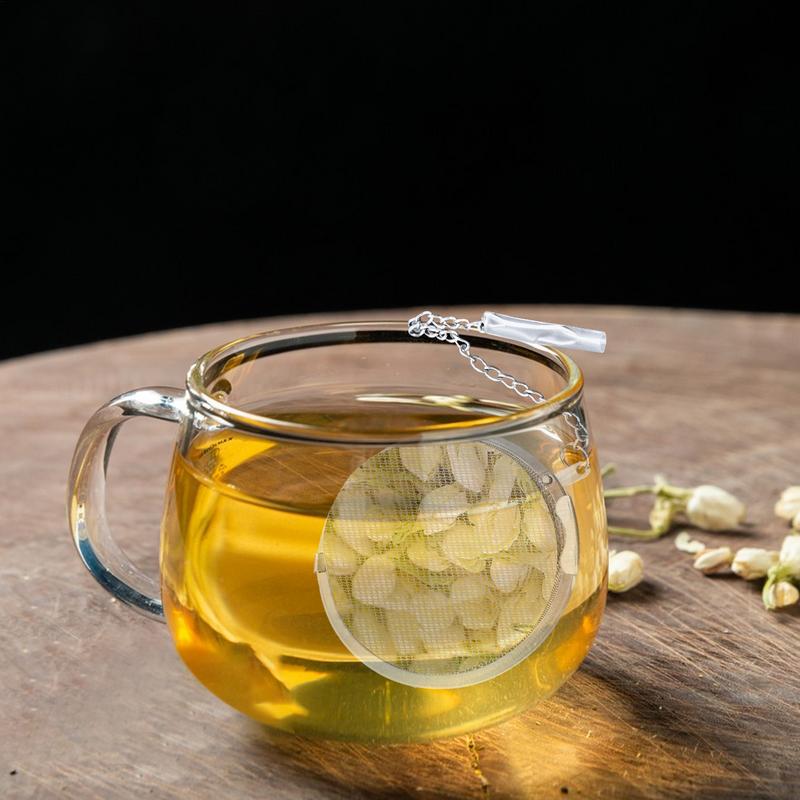 1Pc Stainless Steel Flavored Filter Ball Tea Filter Ball Tea Infuser Fine Mesh Coffee Filter Spices Soup Filter Ball With Chain