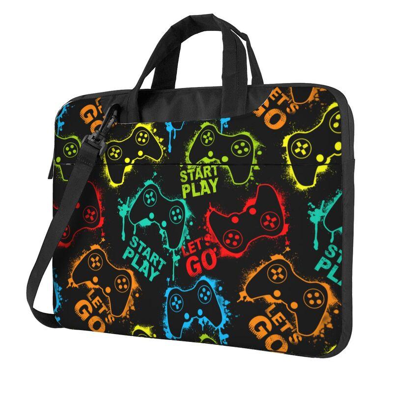 Video Game Controller Laptop and Tablet Case Shoulder Bag Cool Patten Laptop Shoulder Messenger Bag Case for 13/14/15.6 Inch