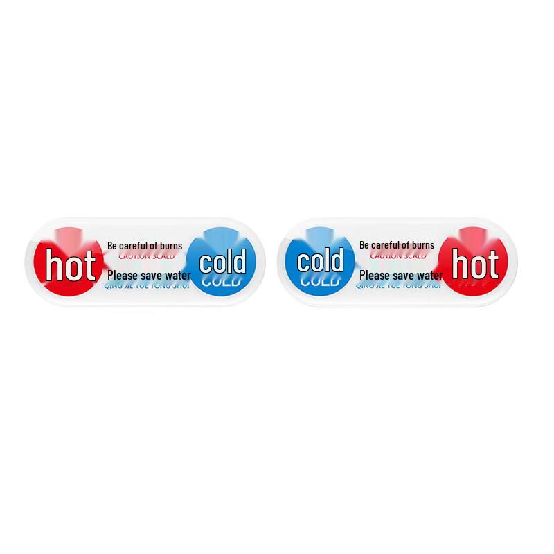 Hot and Cold Faucet Label