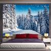 Forest Snow Christmas Tree Psychedelic Scene Home Decor Art Tapestry Bohemian Tarot Beautiful Room Wall