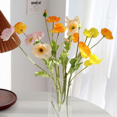 Amapolas de seda de alta calidad y gran realismo para bodas y decoración del hogar.