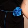 Flower Rose Choker Belt Satin Necklace Korean Waist Chain  Jeans Belt
