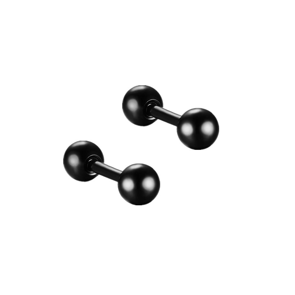 Small Black Punk Stud Earrings For Women Men Boy 2020 New Fashion Zircon Geometry Stainless Steel Jewelry Accessories Earrings