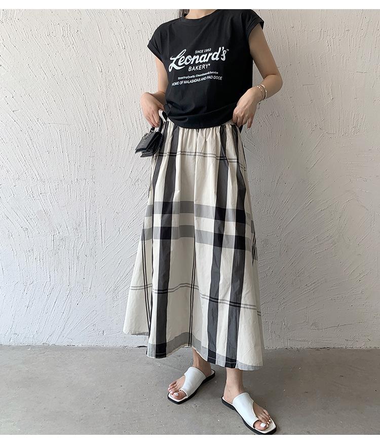 

7-цветная новая весенняя клетчатая юбка 2025 года, универсальная модная юбка-крылышко А-образного силуэта M